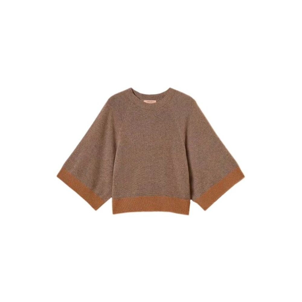 Twin Set Women Cropped Sweater With Lurex